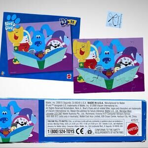 Viacom Nick Jr. Mattel Blue's Clues 2000 Y2K Complete 24-pc Puzzle
